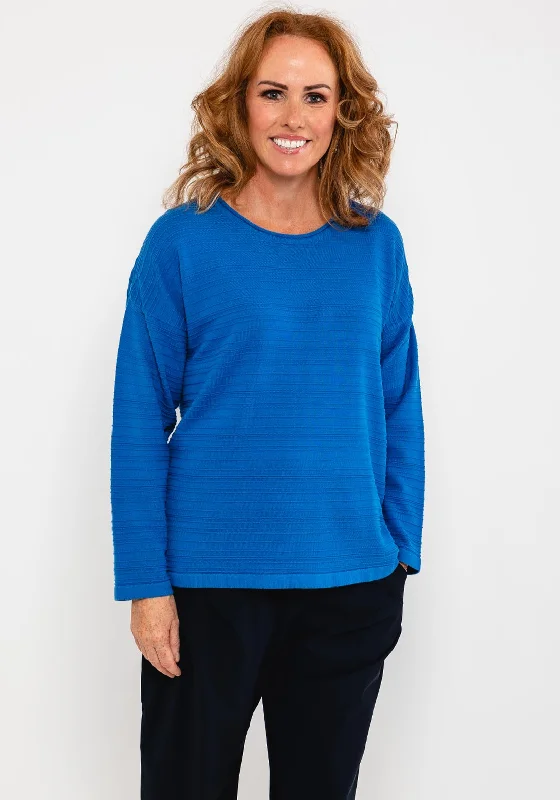 Steals and Deals Await!Capri Ridge Ribbed Knit Jumper, Cobalt