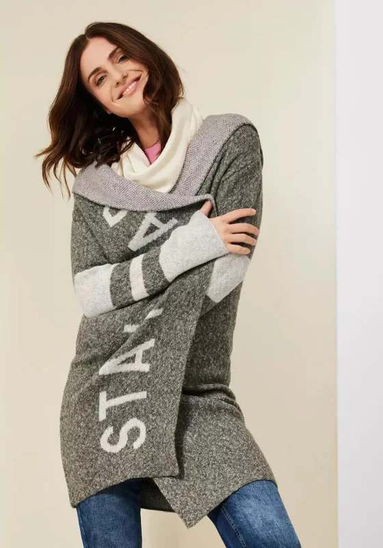 Best Price of the Season!Cecil Hooded Long Knit Cardigan, Grey