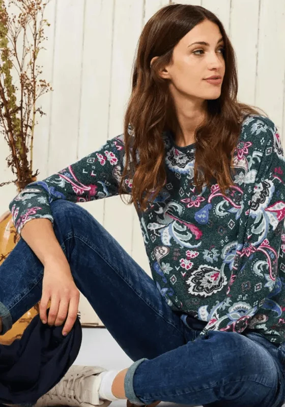 Flash Deals – Act Quickly!Cecil Paisley Cosy Fine Sweater, Green Multi