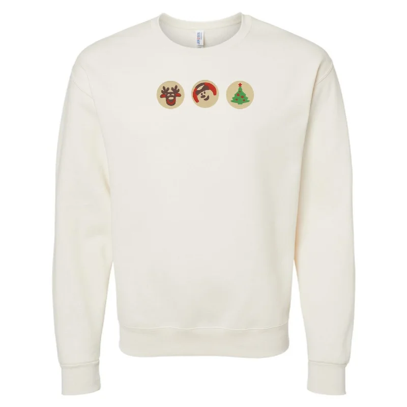 Instant Savings Await!'Christmas Cookies' Embroidered Crewneck Sweatshirt