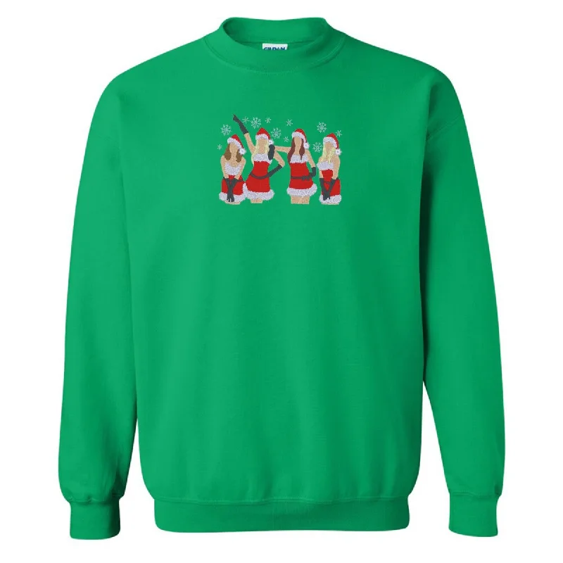 Shop Smart, Save Big!'Christmas Mean Girls' Embroidered Crewneck Sweatshirt