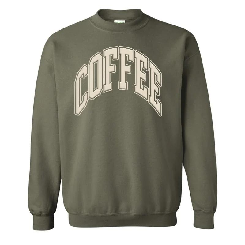 Limited Time Offer!'Coffee' PUFF Crewneck Sweatshirt