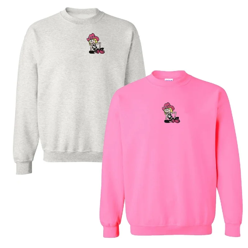 Get It Before It’s Gone!'Cowgirl Lizzie' Embroidered Crewneck Sweatshirt