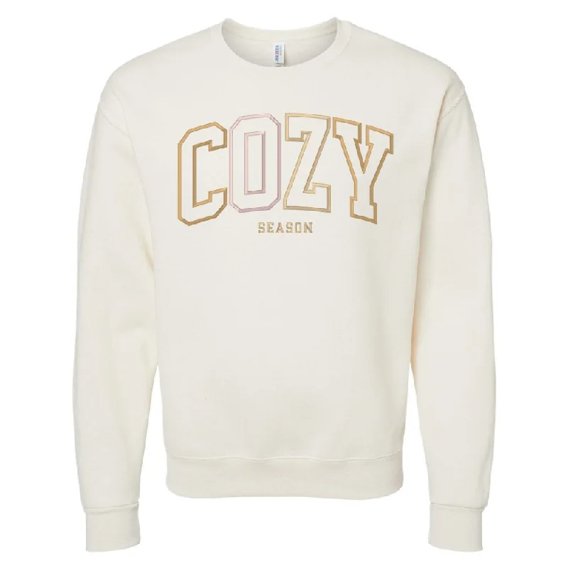 Save Money, Shop Happy!'Cozy Season' Embroidered Crewneck Sweatshirt
