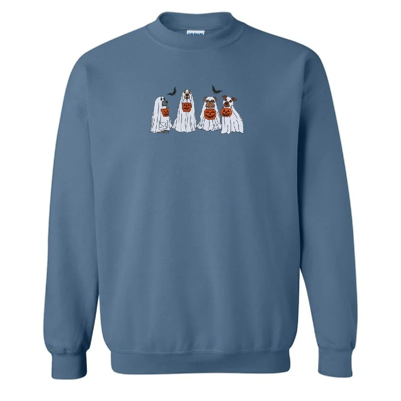 Buy One, Get One Free!'Ghost Dogs' Embroidered Crewneck Sweatshirt
