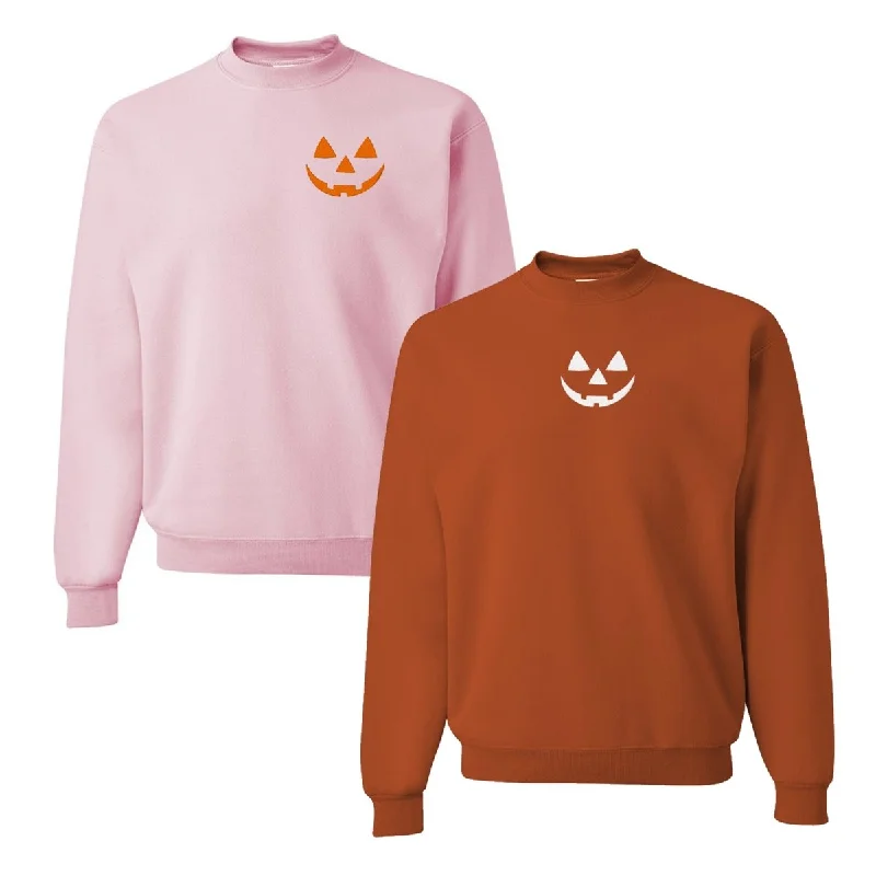 Unmissable Offers Await!Jack-O-Lantern Face Pumpkin Crewneck Sweatshirt