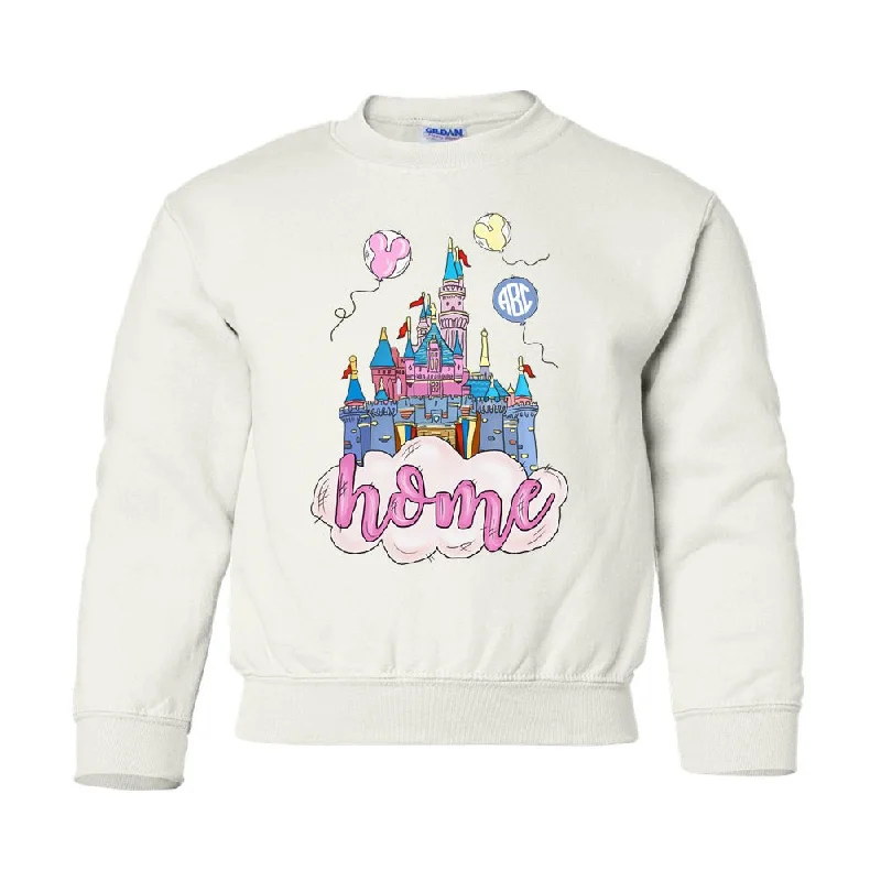 Flash Sale – Act Fast!Kids Monogrammed 'Disney Is Home' Crewneck Sweatshirt