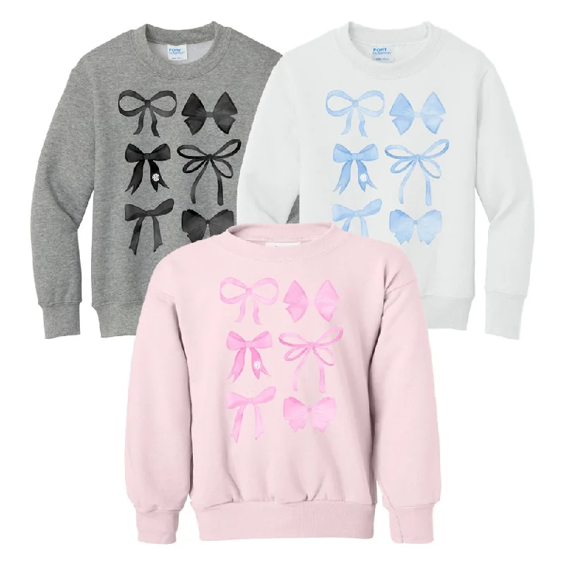 Best Price of the Season!Kids Monogrammed 'Watercolor Bows' Crewneck Sweatshirt