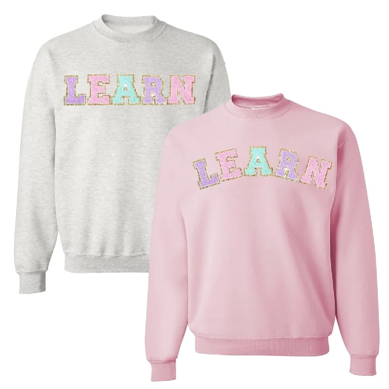 Bigger Savings, Better Shopping!Learn Letter Patch Crewneck Sweatshirt