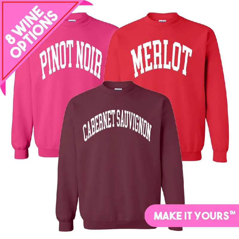 Get More, Spend Less – Shop Now!Make It Yours™ 'Wine' PUFF Crewneck Sweatshirt