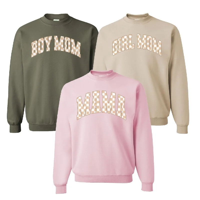 Shop Now and Save!'Mama Tan Check' Crewneck Sweatshirt