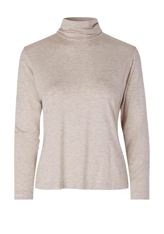 Buy More, Save More!Masai Brunis Turtleneck Top, Beige Melange