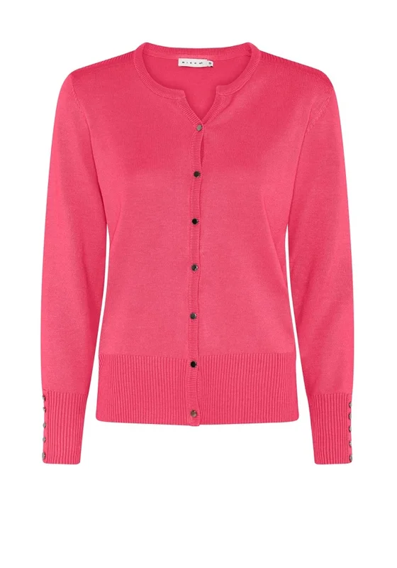 Shop More, Spend Less!Micha Round Neck Fine Cardigan, Pink