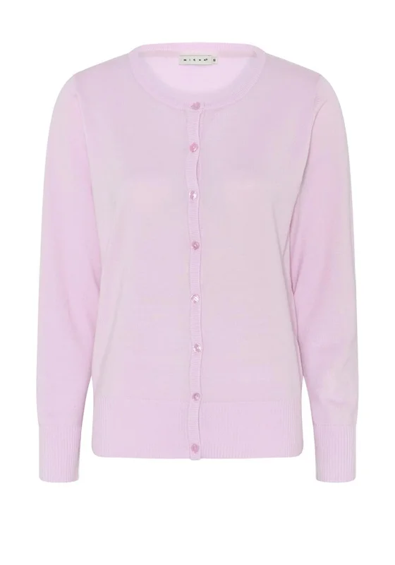 Today’s Deals, Tomorrow’s Regrets!Micha Round Neck Fine Cardigan, Baby Pink