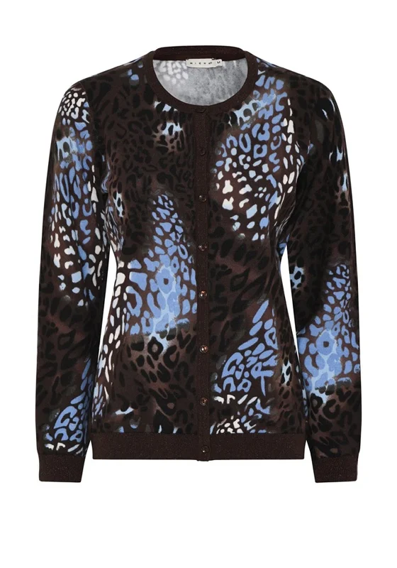 Limited Deals, Unlimited Savings!Micha Abstract Print Fine Cardigan, Brown Multi