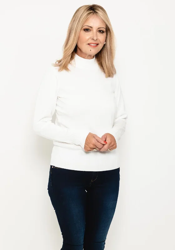 Must-Have Deals Inside!Micha Mock Neck Sweater, White