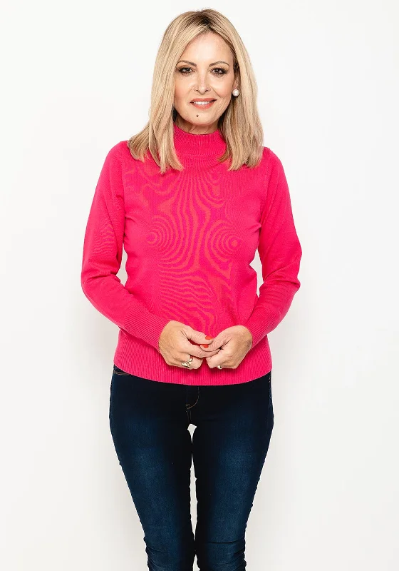 Your Dream Deal is Here!Micha Mock Neck Sweater, Fuchsia