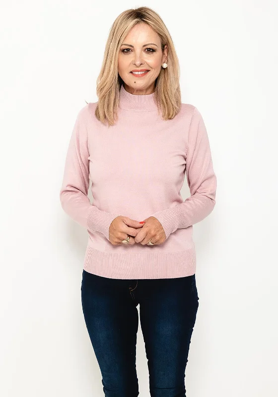 Don’t Wait – Deals Won’t Last!Micha Mock Neck Sweater, Dusty Pink