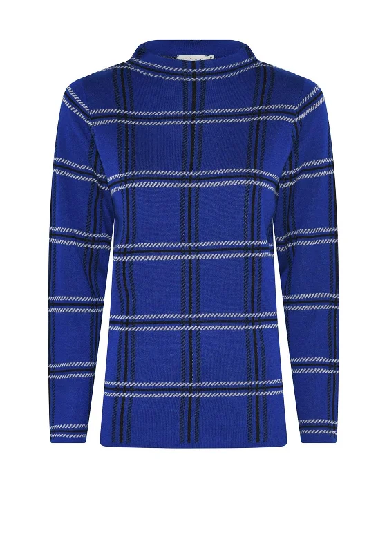Don’t Wait – Deals Won’t Last!Micha Tartan Knit Jumper, Blue