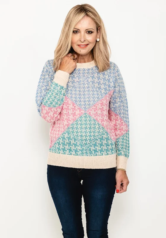 Crazy Discounts Inside!Micha Colour Block Wool Blend Jumper, Multi