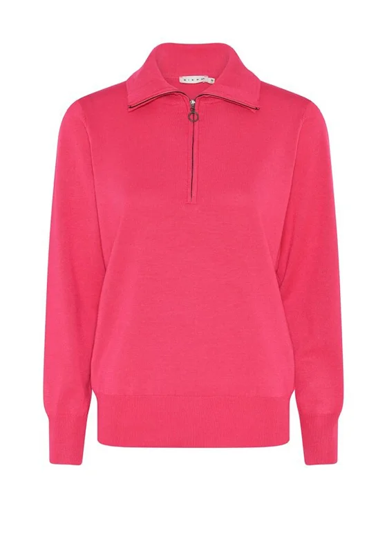 Seasonal Sale – Shop Now!Micha Zip Funnel Neck Sweater, Hot Pink