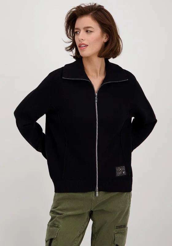 Sale Alert – Get Ready to Shop!Monari Wing Collar Zipped Cardigan, Black