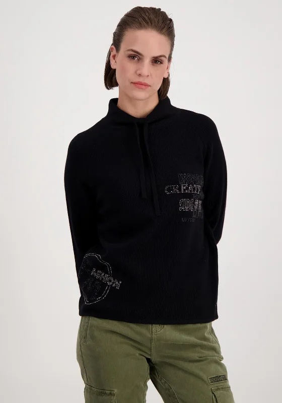 Your Favorite Sale is Back!Monari Drawstring Collar Knit Jumper, Black