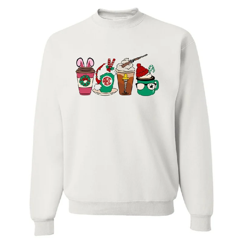 Your Exclusive Offer Awaits!Monogrammed 'A Christmas Story Movie Cups' Crewneck Sweatshirt