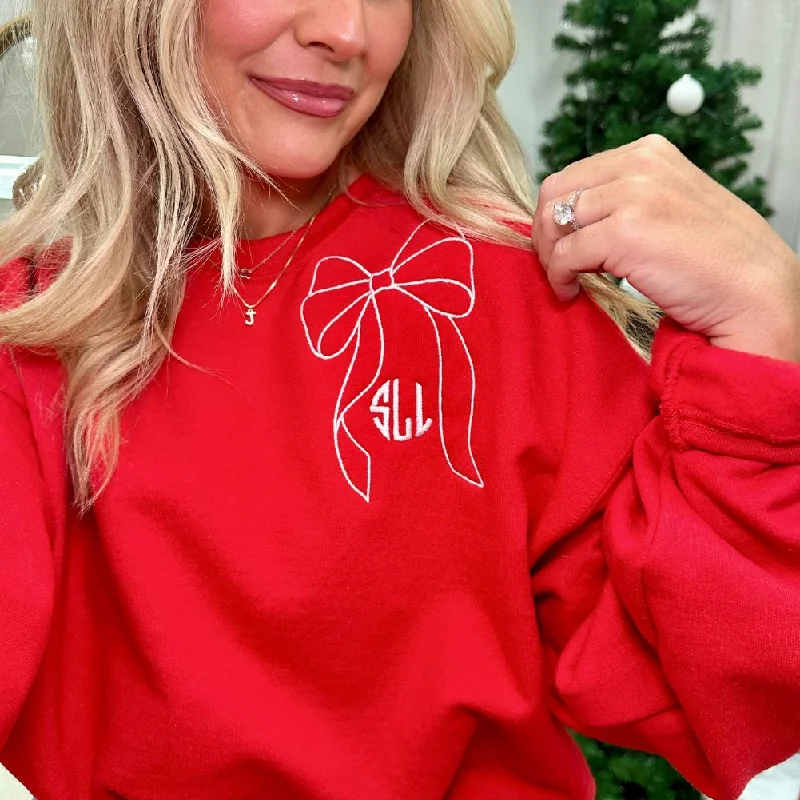 Hurry! While Supplies Last!Monogrammed 'Big Bow' Crewneck Sweatshirt