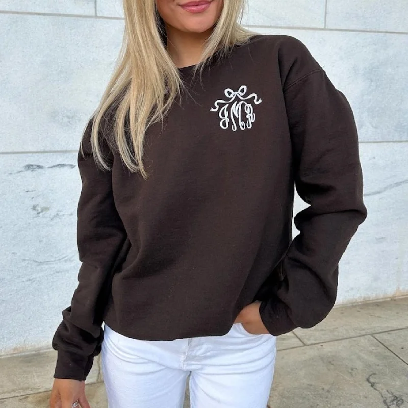 Only a Few Left – Order Now!Monogrammed 'Bow' Crewneck Sweatshirt
