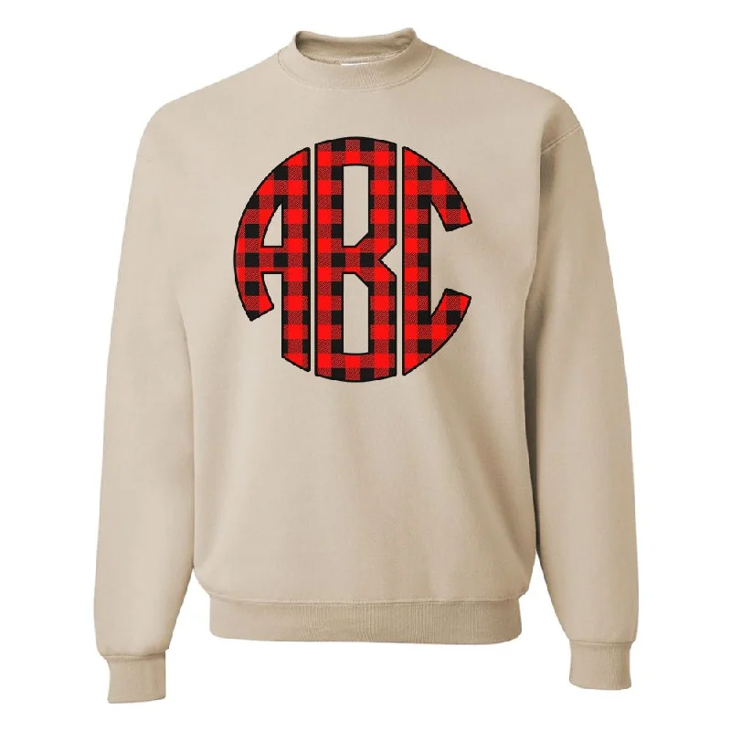 Enjoy Huge Discounts Now!Monogrammed 'Buffalo Check' Big Print Crewneck Sweatshirt Enjoy Huge Discounts Now!Monogrammed 'Buffalo Check' Big Print Crewneck Sweatshirt