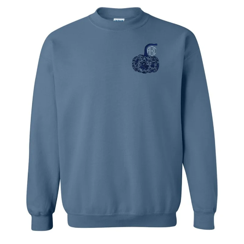 Get the Best for Less!Monogrammed 'Chinoiserie Pumpkin' Crewneck Sweatshirt