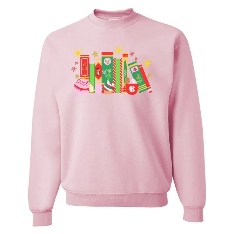 Steals and Deals Await!Monogrammed 'Christmas Book Lover' Crewneck Sweatshirt