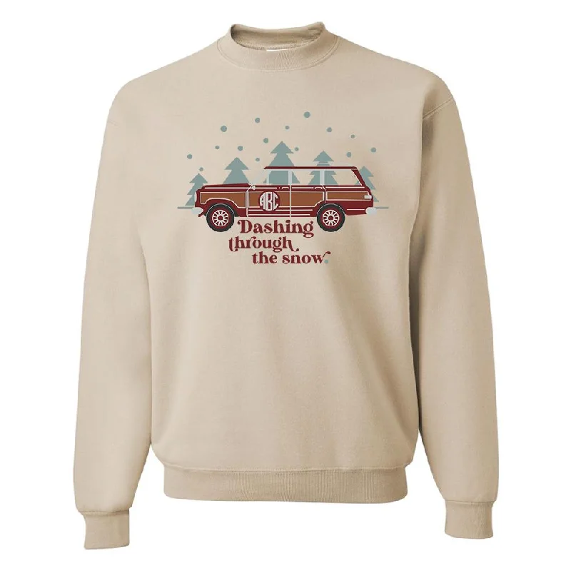 Buy More, Pay Less!Monogrammed 'Dashing Through The Snow' Crewneck Sweatshirt