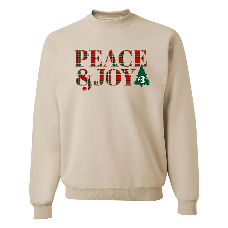 Limited-Time Price Drop!Monogrammed 'Peace & Joy' Crewneck Sweatshirt