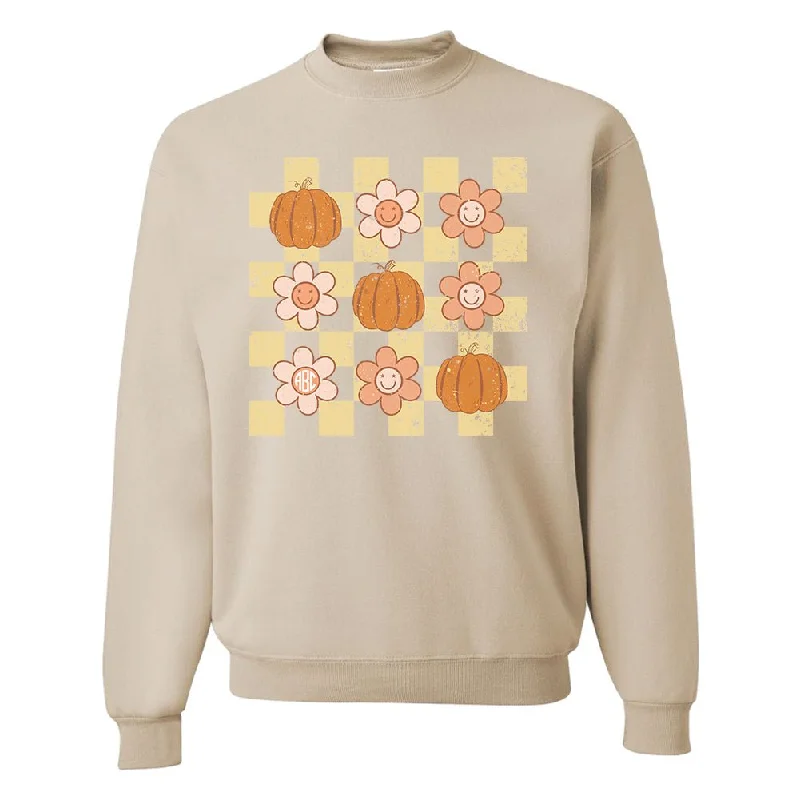 Everything Must Go!Monogrammed 'Daisy 'Pumpkin' Crewneck Sweatshirt