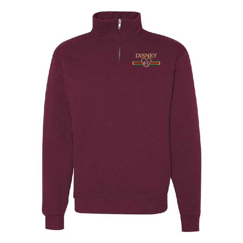 Hurry, Sale Ends Soon!Monogrammed Disney Designer Dupe Quarter Zip Sweatshirt