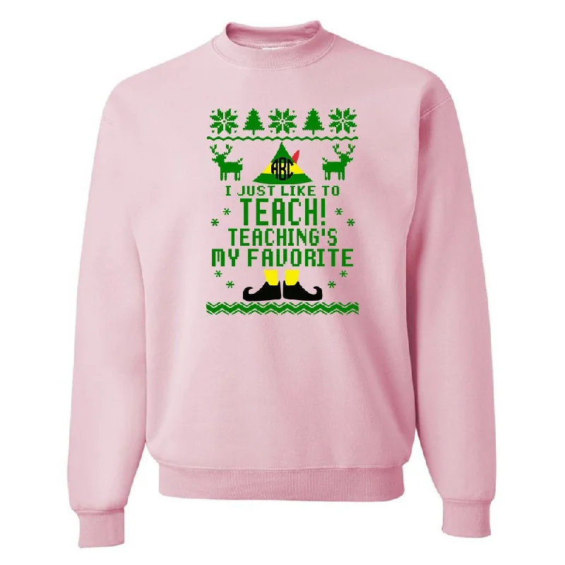 Bigger Savings, Better Shopping!Monogrammed 'Teaching's My Favorite' Crewneck Sweatshirt Bigger Savings, Better Shopping!Monogrammed 'Teaching's My Favorite' Crewneck Sweatshirt