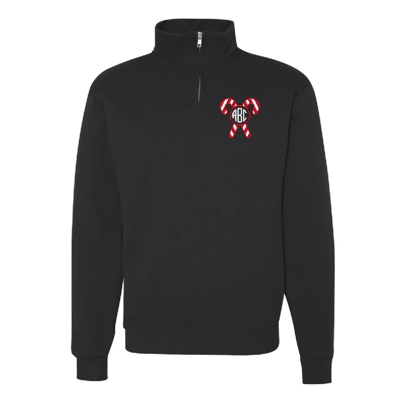 Snag the Best Prices Now!Monogrammed 'Candy Cane' Quarter Zip Sweatshirt