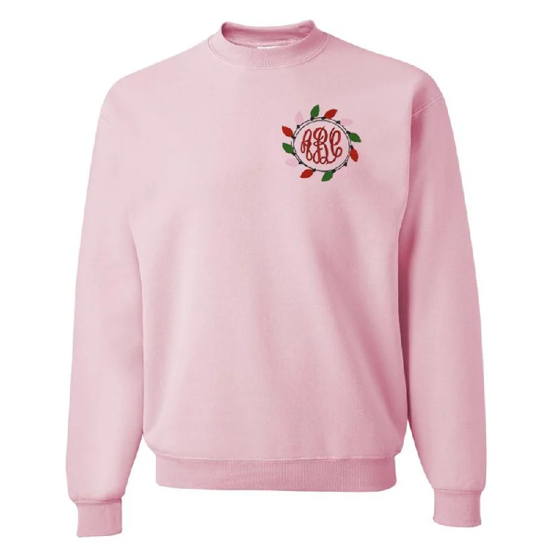 Save More with Every Purchase!Monogrammed Christmas Lights Crewneck Sweatshirt