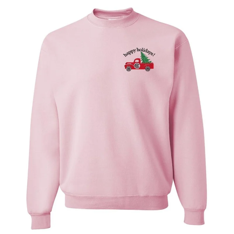 Your Shopping Spree Starts Here!Monogrammed 'Holiday Truck' Crewneck Sweatshirt
