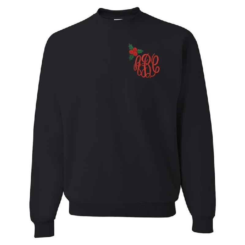 Score Huge Discounts Today!Monogrammed Holly Crewneck Sweatshirt