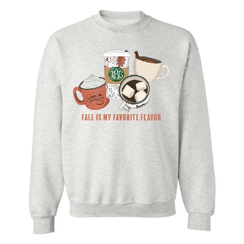 Save More Than Ever!Monogrammed 'Fall Is My Favorite Flavor' Crewneck Sweatshirt