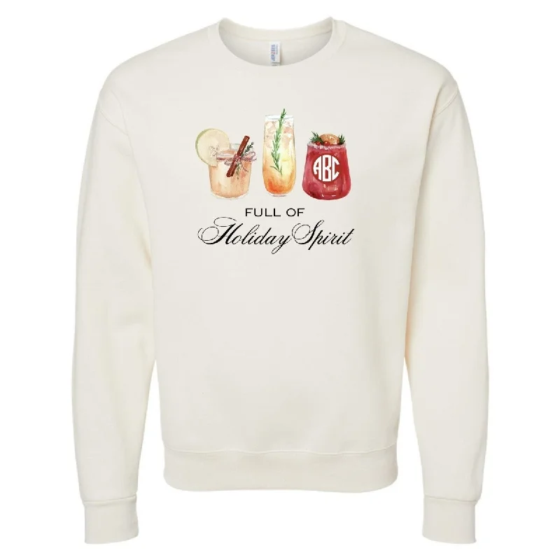 Don't Miss Out!Monogrammed 'Full Of Holiday Spirit' Crewneck Sweatshirt
