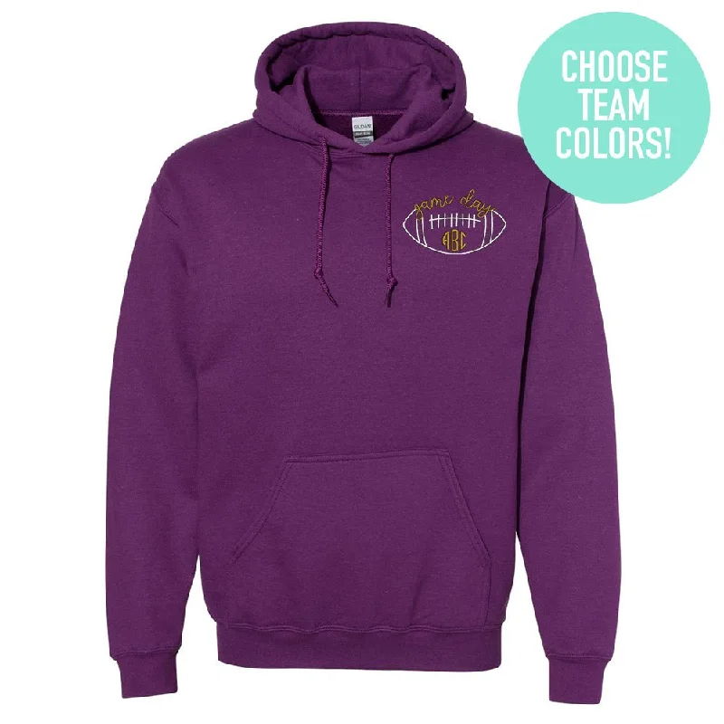 Hot Deals You Can’t Resist!Monogrammed Football Game Day Hoodie