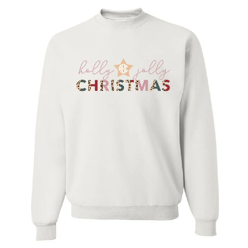 Must-Have Deals Inside!Monogrammed 'Holly Jolly Christmas' Crewneck Sweatshirt