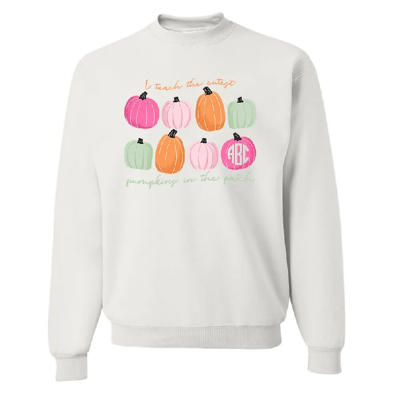Special Discounts Inside!Monogrammed 'I Teach The Cutest 'Pumpkins' Crewneck Sweatshirt