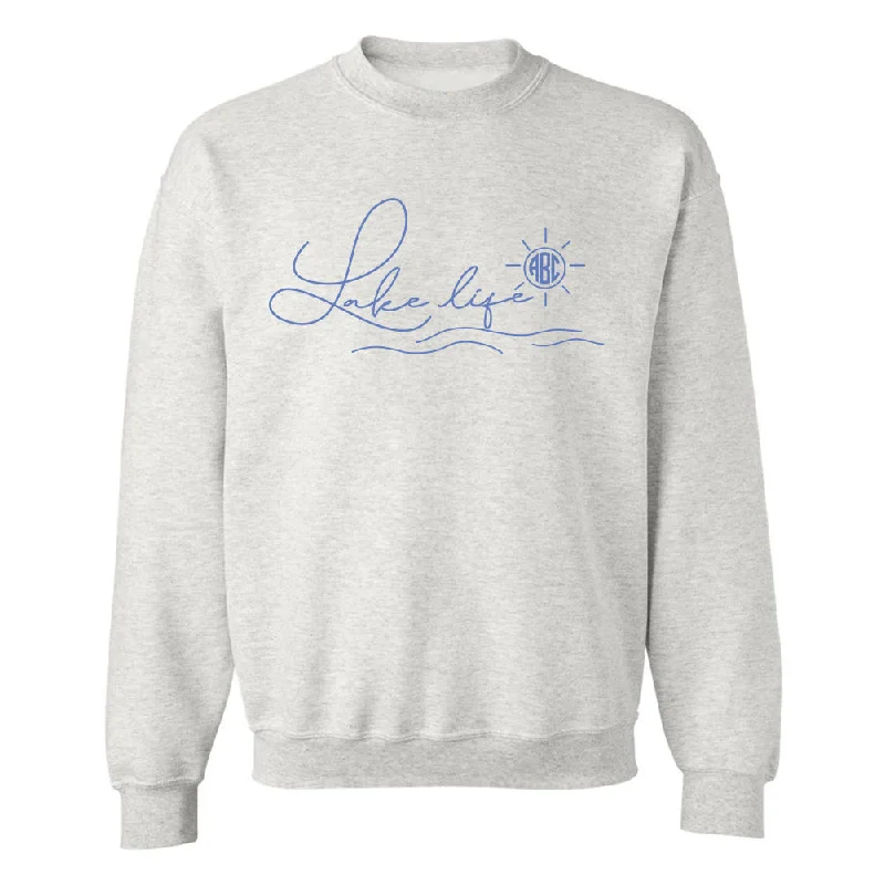 Score Big Savings Today!Monogrammed 'Lake Life' Crewneck Sweatshirt