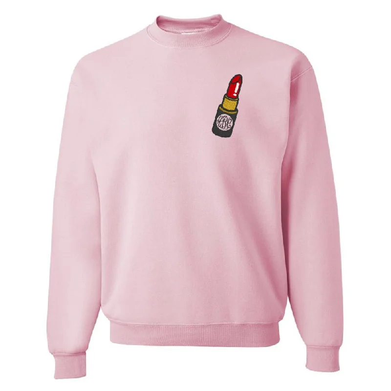 Get the Best for Less!Monogrammed Lipstick Crewneck Sweatshirt