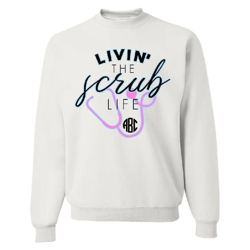 Best Offers of the Month!Monogrammed 'Livin' The Scrub Life' Crewneck Sweatshirt